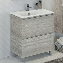 Comforty Мебель для ванной Верона 75 дуб белый – фотография-4
